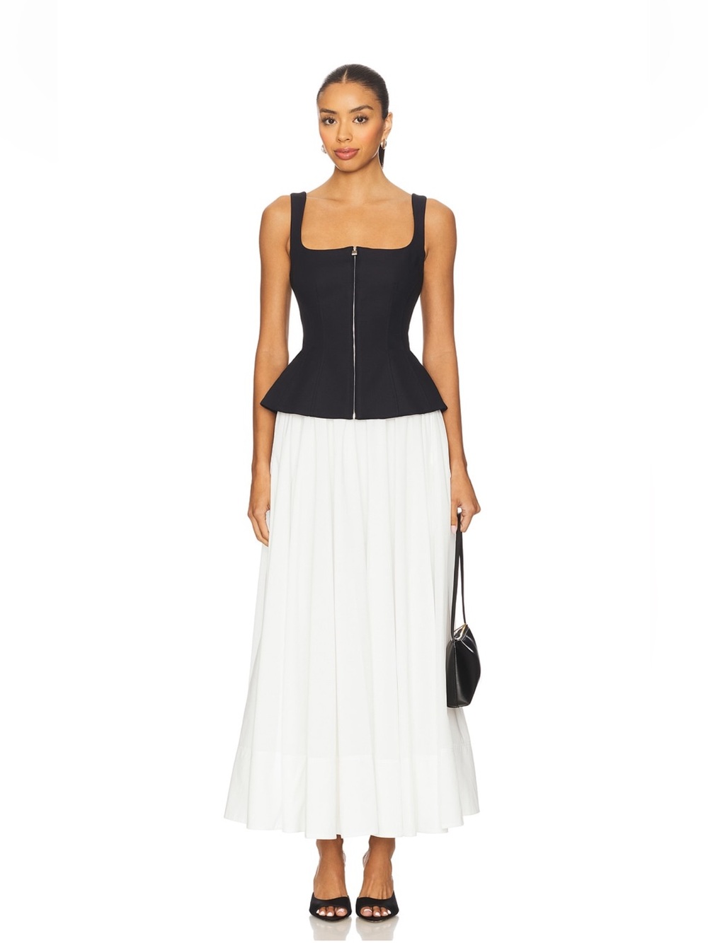 SIMKHAI JOLYNN MIDI DRESS IN BLACK MULTI